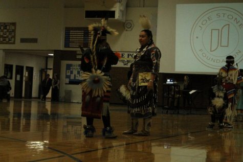 The dancers preforming in front of Big Sky students. 