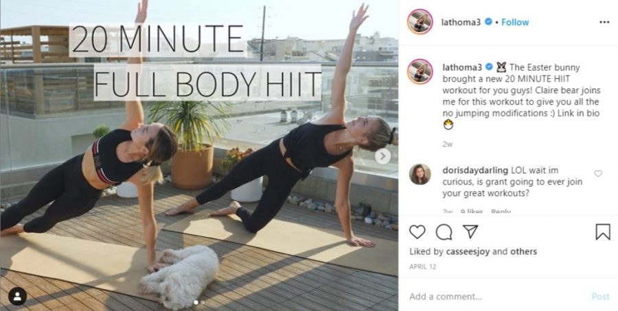 two women in ab poses on instagram page