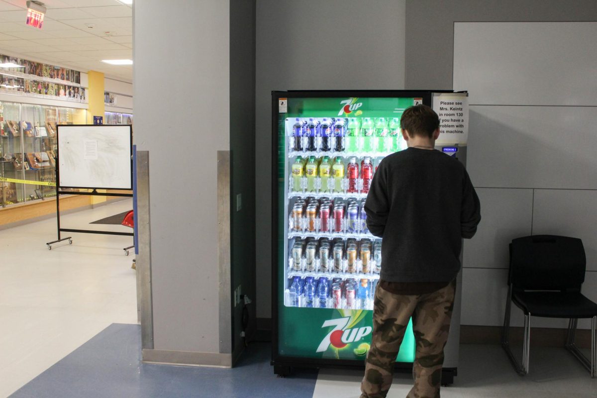 A student purchases a beverage at Big Sky High School on Jan. 14, 2025.