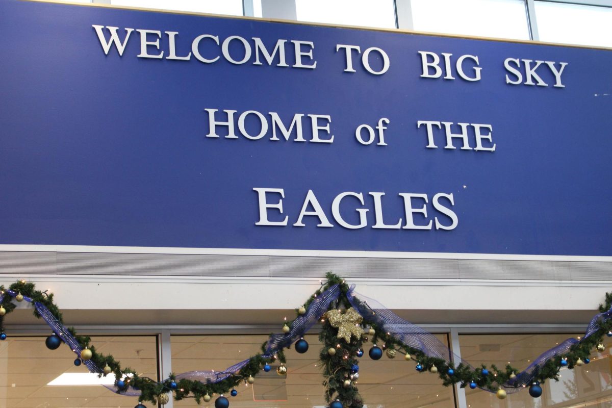 Big Sky High School welcome sign, Jan. 14, 2025. 