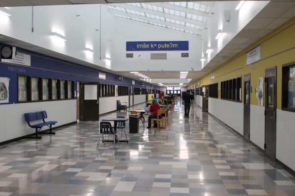 Main hall at Big Sky High School, January 2025. 