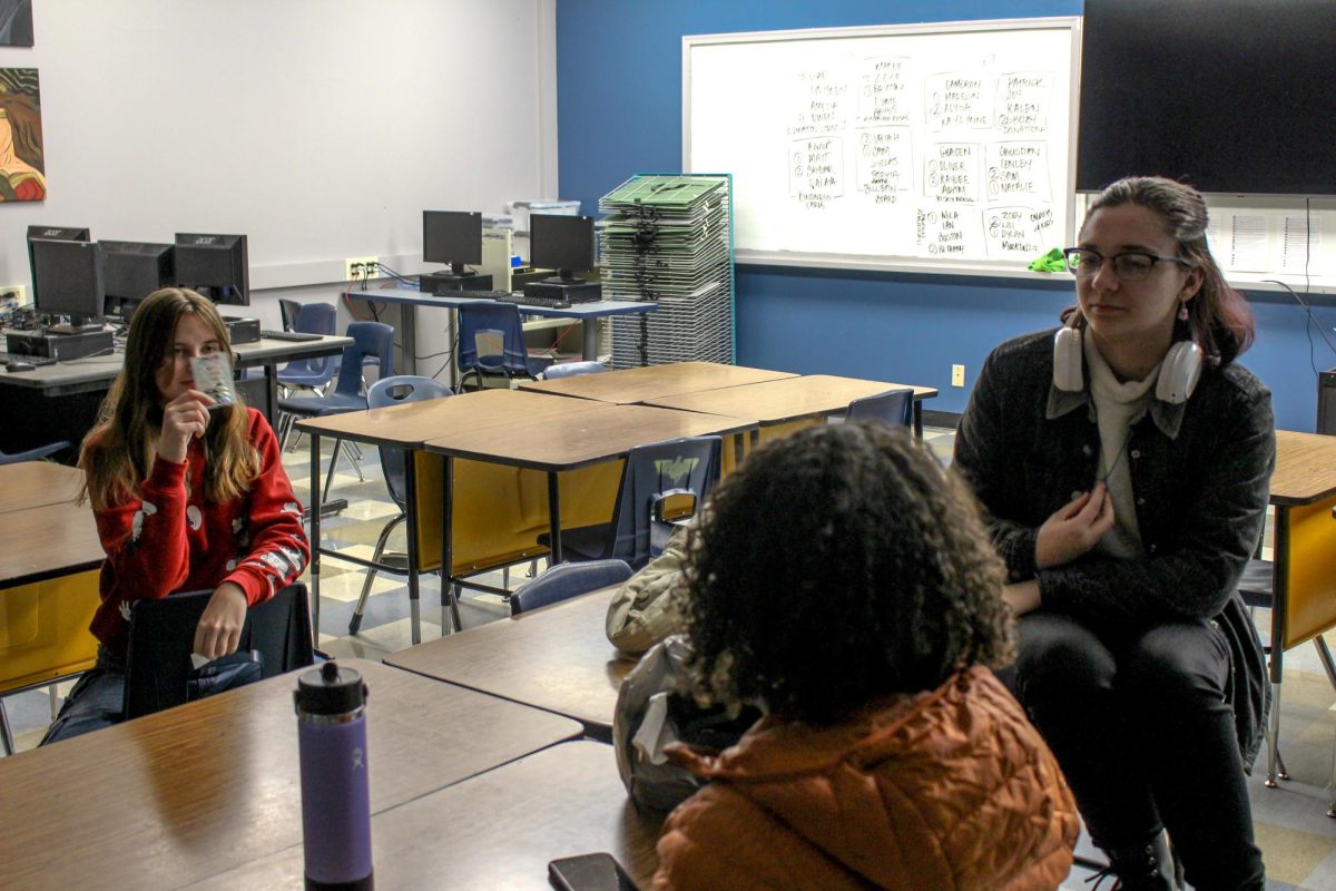 Members of the Big Sky Speech and Debate team practice before the National Qualifiers competition, February 2025. 