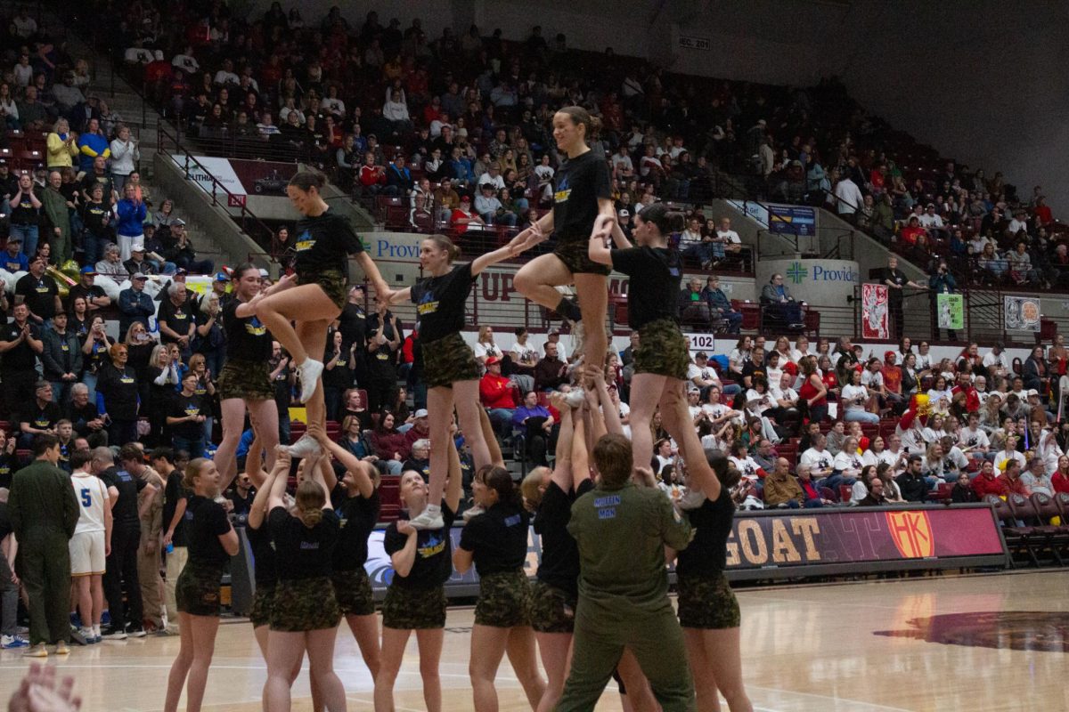 During timeout, the Big Sky Cheer teams showcased their school spirit, Jan. 30, 2026. 