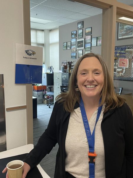 Jennifer Courtney, Big Sky principal, outside of her office, June 2026. 